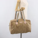 GUCCI GG Canvas Sherry Line Boston Bag Beige Gold 153240 Auth BA16444-25