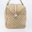 GUCCI GG Canvas Sherry Line Boston Bag Beige Gold 153240 Auth BA16444-5