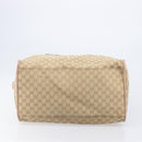GUCCI GG Canvas Sherry Line Boston Bag Beige Gold 153240 Auth BA16444-9