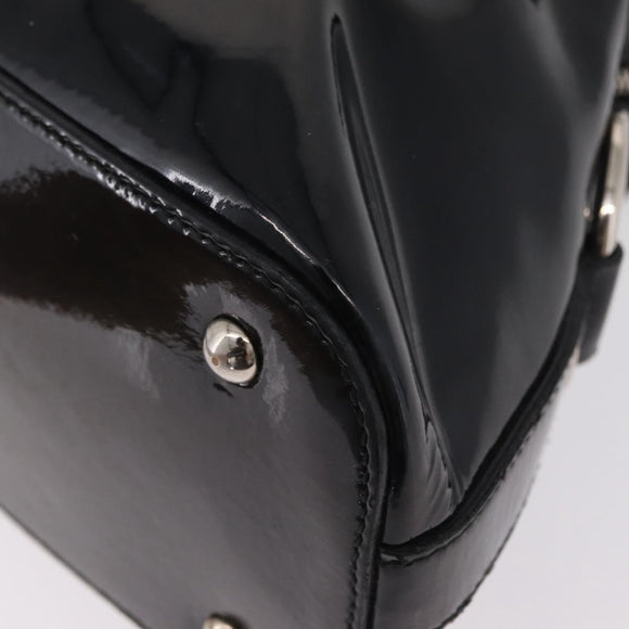 SAINT LAURENT Muse Toe Hand Bag Patent leather Ivory Gold 156464 Auth BA16445