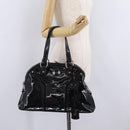 SAINT LAURENT Muse Toe Hand Bag Patent leather Ivory Gold 156464 Auth BA16445-28