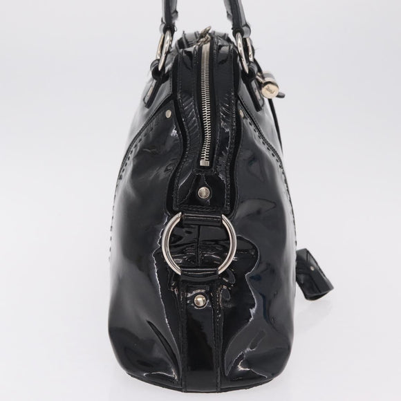 SAINT LAURENT Muse Toe Hand Bag Patent leather Ivory Gold 156464 Auth BA16445