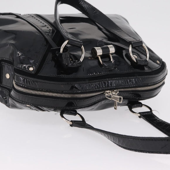 SAINT LAURENT Muse Toe Hand Bag Patent leather Ivory Gold 156464 Auth BA16445