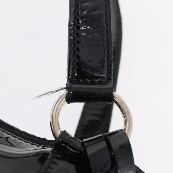SAINT LAURENT Muse Toe Hand Bag Patent leather Ivory Gold 156464 Auth BA16445