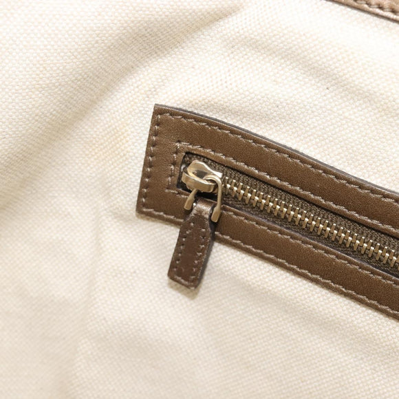 GUCCI GG Canvas Tote Bag Beige Gold 269956 Auth BA16448