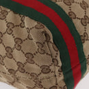 GUCCI GG Canvas Web Sherry Line Tote Bag Beige 189669 Auth BA16449-14