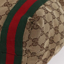 GUCCI GG Canvas Web Sherry Line Tote Bag Beige 189669 Auth BA16449-15