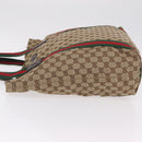 GUCCI GG Canvas Web Sherry Line Tote Bag Beige 189669 Auth BA16449-4