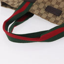 GUCCI GG Canvas Web Sherry Line Tote Bag Beige 189669 Auth BA16449-7