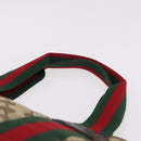 GUCCI GG Canvas Web Sherry Line Tote Bag Beige 189669 Auth BA16449-8