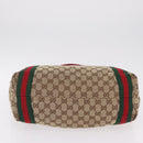 GUCCI GG Canvas Web Sherry Line Tote Bag Beige 189669 Auth BA16449-5