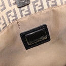 FENDI Zucchino Canvas Tote Bag Beige Silver 8BH074 Auth BA16450-19