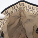 FENDI Zucchino Canvas Tote Bag Beige Silver 8BH074 Auth BA16450-20