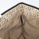 FENDI Zucchino Canvas Tote Bag Beige Silver 8BH074 Auth BA16450-21