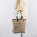 FENDI Zucchino Canvas Tote Bag Beige Silver 8BH074 Auth BA16450-22