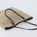 FENDI Zucchino Canvas Tote Bag Beige Silver 8BH074 Auth BA16450-6