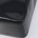 CHANEL Tote Bag Patent Leather Black Gold CC Auth BA16451-12
