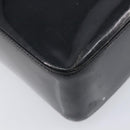 CHANEL Tote Bag Patent Leather Black Gold CC Auth BA16451-13