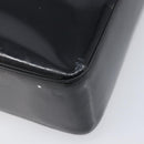 CHANEL Tote Bag Patent Leather Black Gold CC Auth BA16451-14