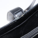 CHANEL Tote Bag Patent Leather Black Gold CC Auth BA16451-17