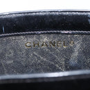 CHANEL Tote Bag Patent Leather Black Gold CC Auth BA16451-18