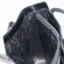 CHANEL Tote Bag Patent Leather Black Gold CC Auth BA16451-20