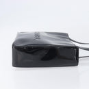 CHANEL Tote Bag Patent Leather Black Gold CC Auth BA16451-4