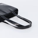 CHANEL Tote Bag Patent Leather Black Gold CC Auth BA16451-8