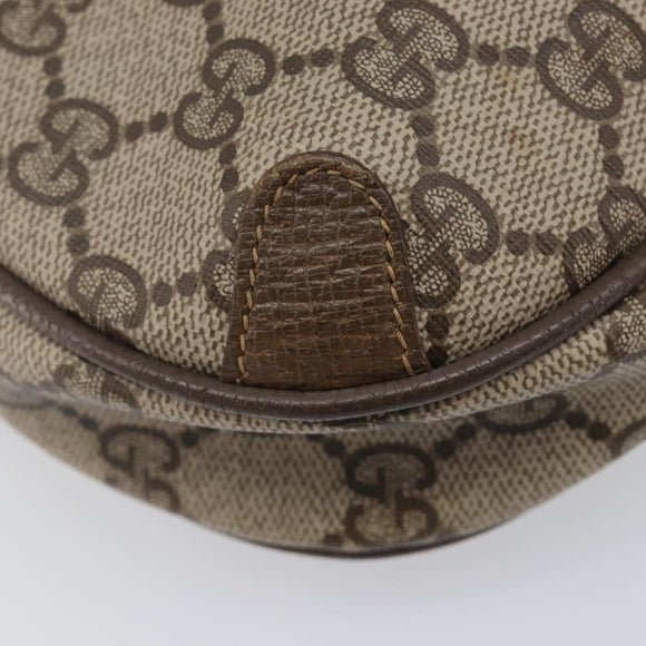 GUCCI GG Supreme Web Sherry Line Bag PVC Beige Gold 89 02 066 Auth BA16454