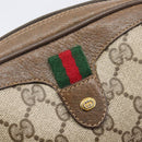 GUCCI GG Supreme Web Sherry Line Bag PVC Beige Gold 89 02 066 Auth BA16454-19