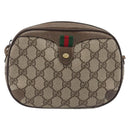 GUCCI GG Supreme Web Sherry Line Bag PVC Beige Gold 89 02 066 Auth BA16454-13