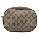 GUCCI GG Supreme Web Sherry Line Bag PVC Beige Gold 89 02 066 Auth BA16454-2