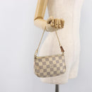 LOUIS VUITTON Damier Azur Mini Pochette Accessoires Pouch N63005 LV Auth BA16455-21