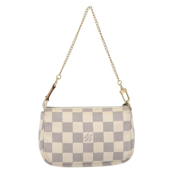 LOUIS VUITTON Damier Azur Mini Pochette Accessoires Pouch N63005 LV Auth BA16455