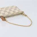 LOUIS VUITTON Damier Azur Mini Pochette Accessoires Pouch N63005 LV Auth BA16455-7