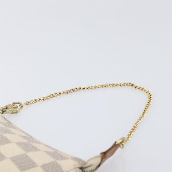 LOUIS VUITTON Damier Azur Mini Pochette Accessoires Pouch N63005 LV Auth BA16455