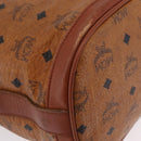 MCM Vicetos Logogram Shoulder Bag PVC Leather Brown Gold Auth BA16458-16