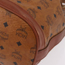 MCM Vicetos Logogram Shoulder Bag PVC Leather Brown Gold Auth BA16458-17