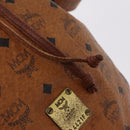 MCM Vicetos Logogram Shoulder Bag PVC Leather Brown Gold Auth BA16458-12