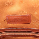 MCM Vicetos Logogram Shoulder Bag PVC Leather Brown Gold Auth BA16458-21