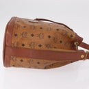 MCM Vicetos Logogram Shoulder Bag PVC Leather Brown Gold Auth BA16458-3