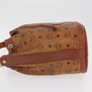 MCM Vicetos Logogram Shoulder Bag PVC Leather Brown Gold Auth BA16458-4
