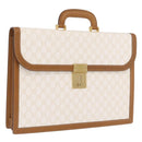GUCCI GG Supreme Business Bag PVC Leather White Gold Auth BA16459A-1