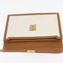 GUCCI GG Supreme Business Bag PVC Leather White Gold Auth BA16459A-16