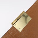 GUCCI GG Supreme Business Bag PVC Leather White Gold Auth BA16459A-17