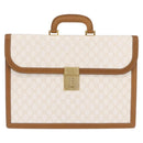 GUCCI GG Supreme Business Bag PVC Leather White Gold Auth BA16459A-2