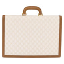 GUCCI GG Supreme Business Bag PVC Leather White Gold Auth BA16459A-3
