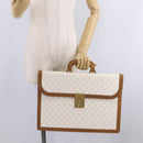 GUCCI GG Supreme Business Bag PVC Leather White Gold Auth BA16459A-30
