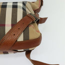 BURBERRY Shoulder Bag Canvas Brown Auth BA1646-14