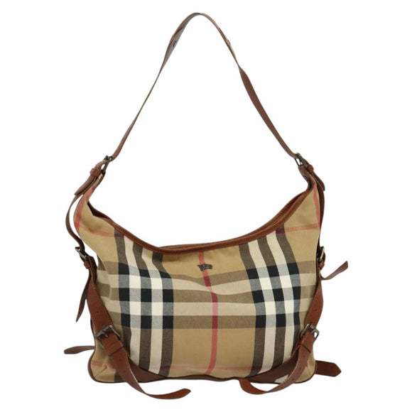 BURBERRY Shoulder Bag Canvas Brown Auth BA1646